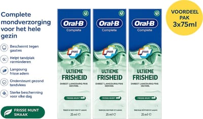 Oral B Tandpasta Complete Ultimate Fresh (75 ml) x 3