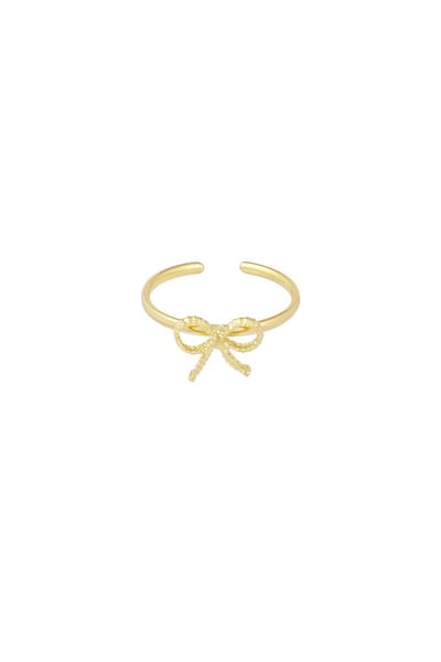 Ring strik - goud- one size