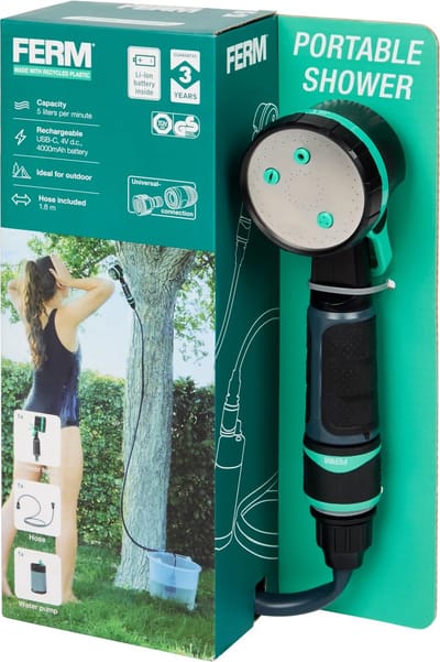 FERM draagbare douche voor tuin en camping