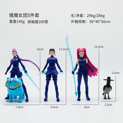 NIEUW   Kpop Duivel Jager Rumi Zoe Mira Anime Polyvinyl Chloride Karakters Verzameling Desktop Sieraden Kinder Cadeau