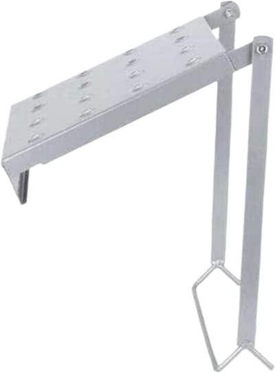 Werkstandaard Ladder - Werkplank Accessoire - Werkzaamheden op hoogte - Snelle montage - 10x31x10 cm - Zilver
