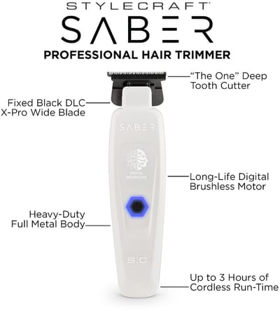 STYLECRAFT S/C Pro Brushless SABER II White Trimmer