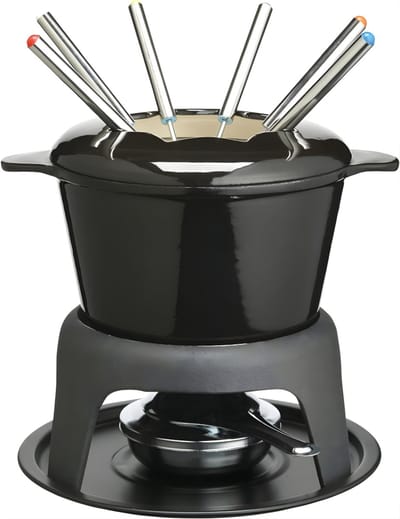 DnA® Fondueset - Fondue - Fondue Netjes - Zwart - 18cm x 18cm x 21cm