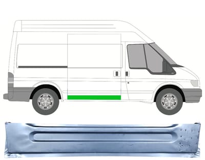 Schuifdeur reparatiepaneel buiten voor Ford Transit 2000-2013 / Rechts
