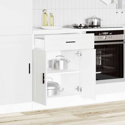 vidaXL - Onderkast - "Porto" - bewerkt - hout - wit