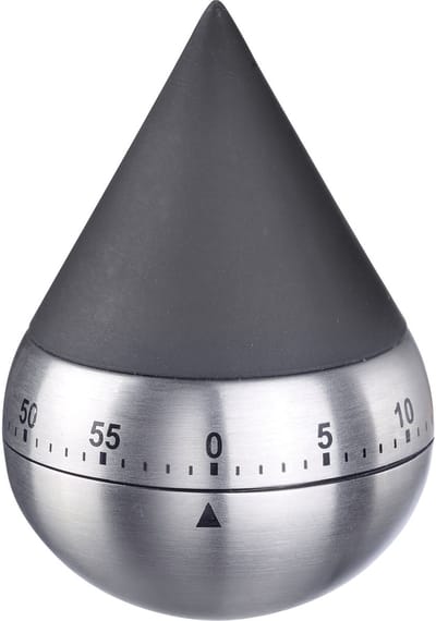 Westmark kortetijdsmeter, mechanisch, voor 60 min, elegant design, roestvrij staal/kunststof, Präsentia, zilver/zwart, 10932260