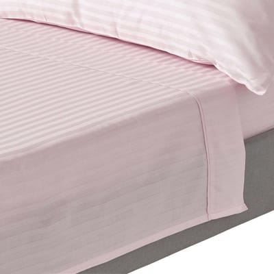 Homescapes Satijn Streep Katoen Laken 240x280 cm – Lila – 100% Egyptisch Katoen – Draaddichtheid 330
