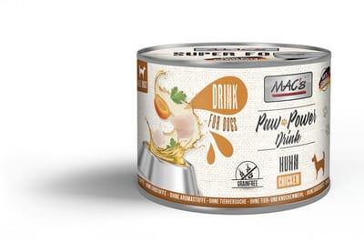 Voordeelpakket: 12x185g MAC's Dog Paw Power Drink Kip Aanvullend diervoeder voor honden