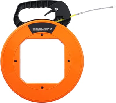Kabeltrekker, 30,5 M X 4,2 mm, Glasvezeldraadtrekker met Verbeterde Behuizing en Handgreep, Praktisch Hulpmiddel voor Het Trekken van Kabels, Geschikt voor Elektrische Kabels, Niet-Geleidend