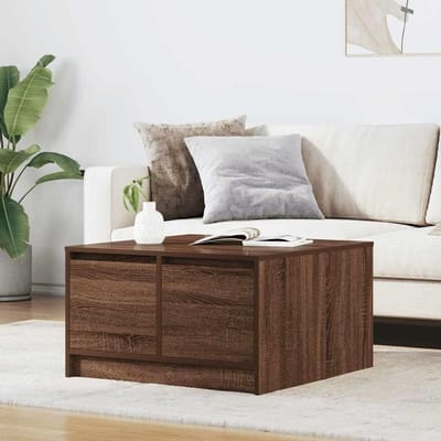 Salontafel met laden - Koffietafel opbergruimte - Woonkamer organiseren - Meerdere ruime laden - 70.5 x 70 x 40 cm