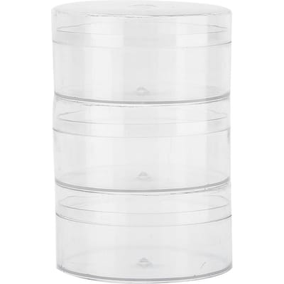 3 Stuks Plastic Uurwerk Schoonmaak Onderhoud Reparatie Pot Horloge Olie Waspot white
