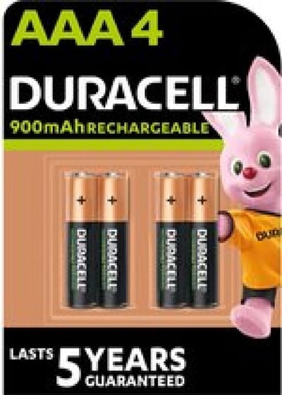 Duracell Rechargeable AAA 900mAh batterijen - 4 stuks