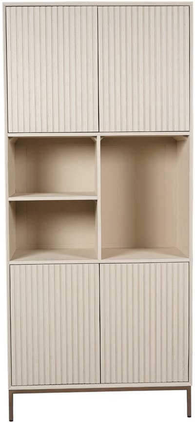 StarFurn Vakkenkast Madison - Zandkleur Hout - 90x45x200cm