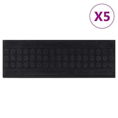 vidaXL - Trapmatten - 5 - st - 25x75 - cm - rubber
