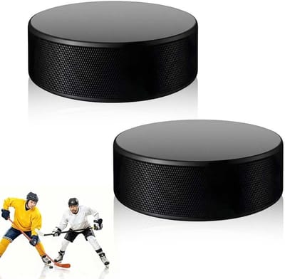 Set van 2 IJshockey Pucks voor Volwassenen - Rubber Sportpucks voor Training en Oefeningen, Geschikt voor Binnengebruik