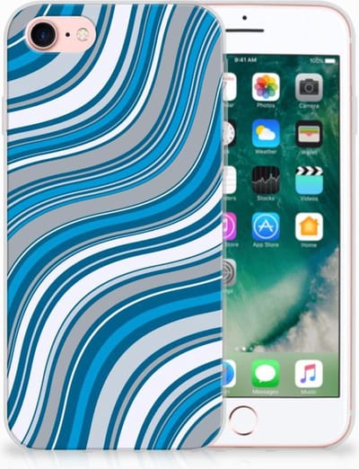 iPhone SE 2022 | SE 2020 | 8 | 7 TPU bumper Waves Blue