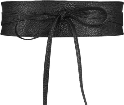 Dameswijd Obi-broekriem, Hoge Taille Riem met Veters en Strikken, Nepleren Riem voor Jurken en Tops, Modieuze Accessoire voor Elke Outfit