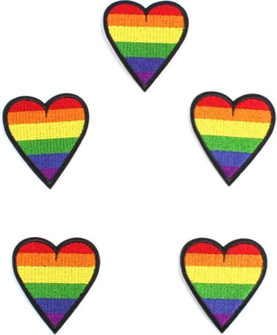 LGBTQ Patches - LGBTQ - Set van 5 - Rainbow - Strijkapplicatie - Pride - Rainbow Patches - Patchwork - Strijkembleem - LGBTQ versiering - Versiering voor op kleding - Leuk cadeau