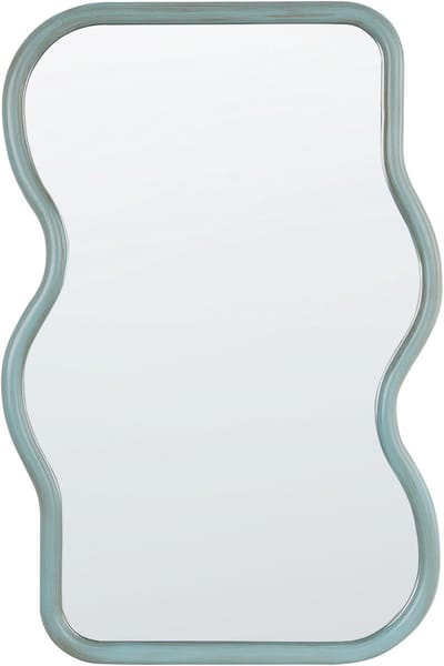 RONNET - Wandspiegel - Lichtblauw - 58 x 90 cm - Paulowna hout