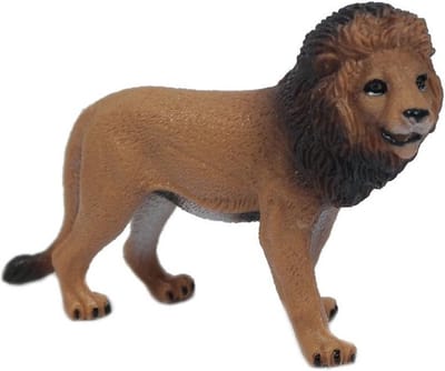 PIA Soft Toys - Speelfiguur Bruine plastic leeuw - 9 cm