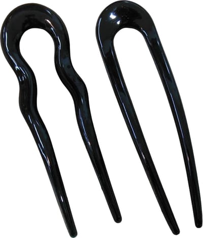 Haarpin zwart + Haarpin U-vorm zwart set van 2 stuks