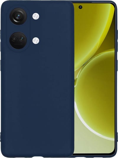 Hoesje - Geschikt voor OnePlus Nord 3 - Sterk & Shockproof - Hoes Cover - Siliconen Case - Telefoonhoesjes - Donkerblauw