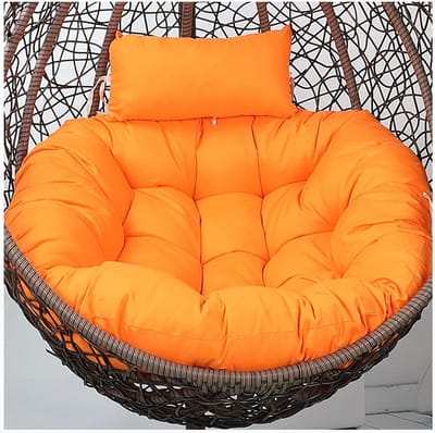 Rond Schommelkussen - Hangstoelkussen Zitkussen - Buiten Ontspannen - Wasbare Afneembare Hoes - 105 cm Diameter - Grijs