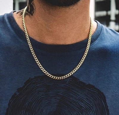Aurélia - Cuban Link Ketting | Goud Kleurig | 3 mm | 3.6 mm | 55 cm Ketting Heren