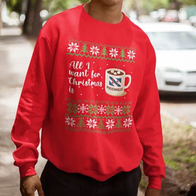 Foute Kerst Trui Rood All I Want For Christmas Is Poeiermolke L