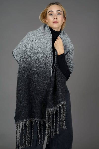 MXO - Sjaal dames winter - warme wintersjaal - grey