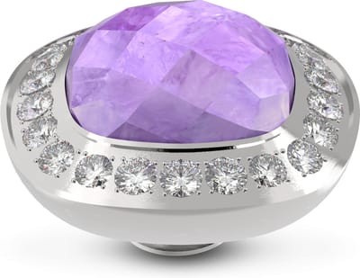 Melano Vivid Border CZ Steentje Amethyst Zilver