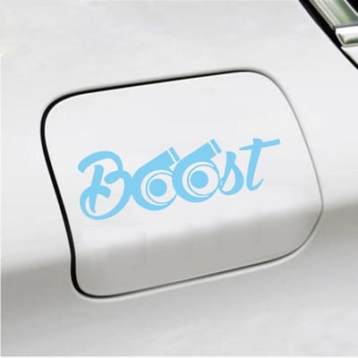Bumpersticker - Boost - 6,3 X 19 - Licht Blauw