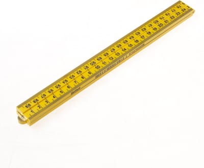 Ironside Duimstok kunststof geel 1 meter