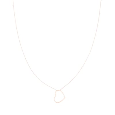 OOZOO Jewellery - Rosé goudkleurige ketting met een hart - SN-2050