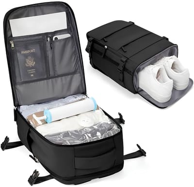 SP® Vacuümrugzak - Casual Rugzak voor Dames - Waterdichte Laptoprugzak - Zwart - 20cm x 20cm x 25cm