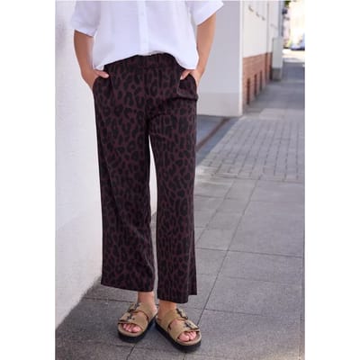 Mid Waist Culotte met luipaardprint
