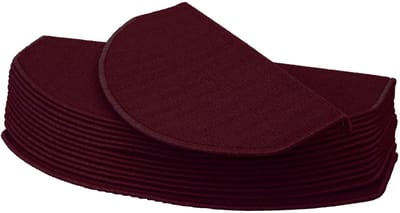 Set van 15 trapmatten MCW-G49, traptapijt, trapbescherming trapmat set, 65x25cm ~ halfrond, bordeaux