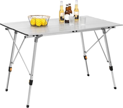 Happyment® Camping klaptafel - 4 personen - Inklapbaar - Picknicktafel - Verstelbaar in hoogte - Kinderen & volwassenen