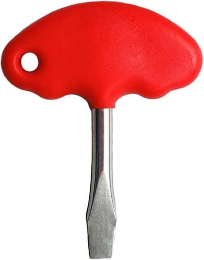 Platte Schroevendraaier - Kruiskop Gereedschap - Precisie Reparatie - Ergonomisch T-Handvat - 10.2 x 8.2 cm - Grijs