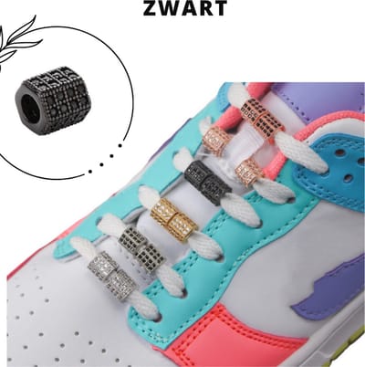 Beste Veters - Schoenaccessoires - Veter gesp - Schoen bedels - Schoen accessoire - Schoen bedel zwart - Veter gesp diamant