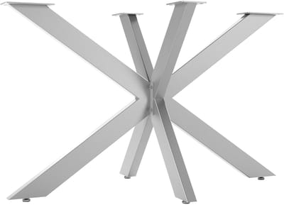 SOTECH tafelonderstel SPIDER / Zware tafelpoten van geborsteld echt roestvrij staal / Tafelpoten 710 x 1200 x 680 mm / Eenvoudige montage