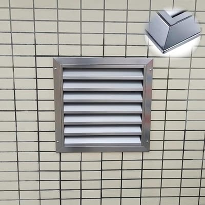 Metalen Lamelrooster - Toegangspaneel Vochtbestendig - Sanitair Verwarming - Roestvrij Staal 304 - 450 x 650 mm