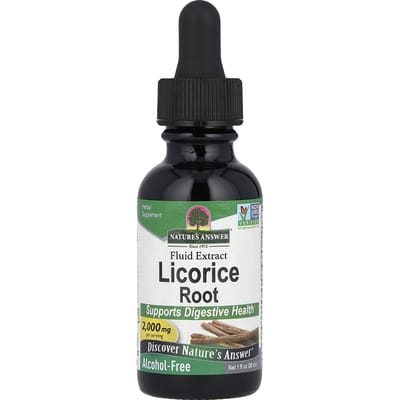 Nature's Answer, Zoethoutwortelextract, Alcoholvrij, 2.000 mg, 30 ml(1 fl oz)