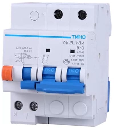 Stroomonderbreker - Lekkage Protector - Elektrische Beveiliging - Miniatuur Type - 220V Nominaal - Grijs