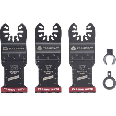 TOOLCRAFT TO-10283181 Multitool toebehorenset Carbide 34 mm 3 stuk(s)