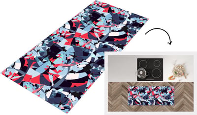 Keukenloper - Loper keuken - Patroon - Abstract - Versiering - 120x50 cm - Keukenloper vinyl