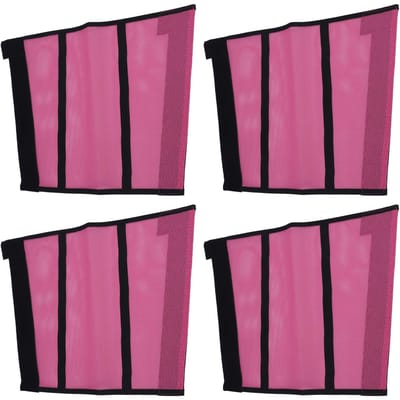 4 stuks Paardenbeenbeschermers Ademend Lichtgewicht Beschermende Wikkel Sokken Paardenvliegen Leggings voor black