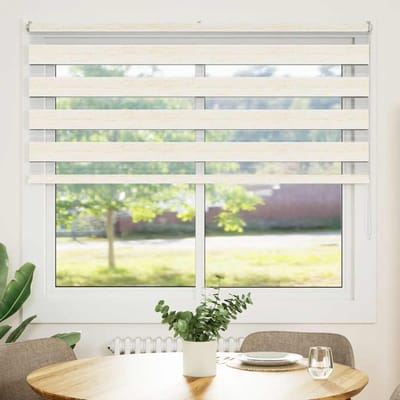 vidaXL - Zebra - rolgordijn - 160x100 - cm - stofbreedte - 155,9 - cm - marmerbeige