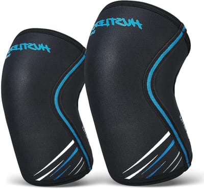 Kniebeschermers Gewichtheffen - Knie Mouwen - Knie Ondersteuning Bieden - 7 mm Neopreen Compressie - XXL - Zwart