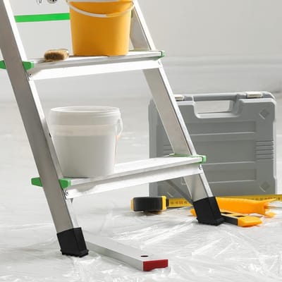 Rubberen Antislip Laddervoeten - 4 Stuks Vervangende Voeten voor Steiger- en Trapladers, Zwart